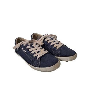 Taos Star Women's Shoes Size 9 Blue Denim Low Top Lace Up Casual Logo Sneakers